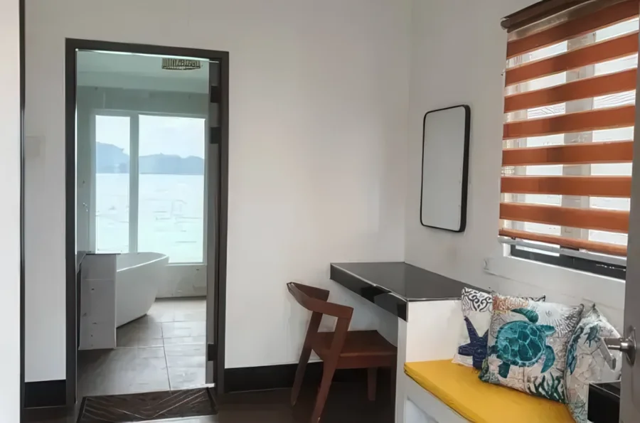 Water villa lounge bath - private island resort near Semporna